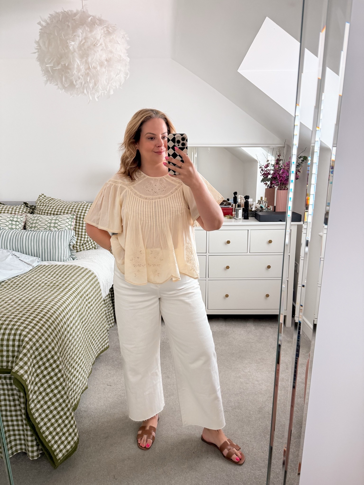 Cream top, pintuck top, nice top and jeans, summer top, summer outfit

#LTKsummer #LTKmidsize