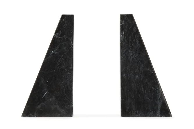 Triangular 100% Natural Polished Marble Bookends | Joss & Main | Wayfair North America