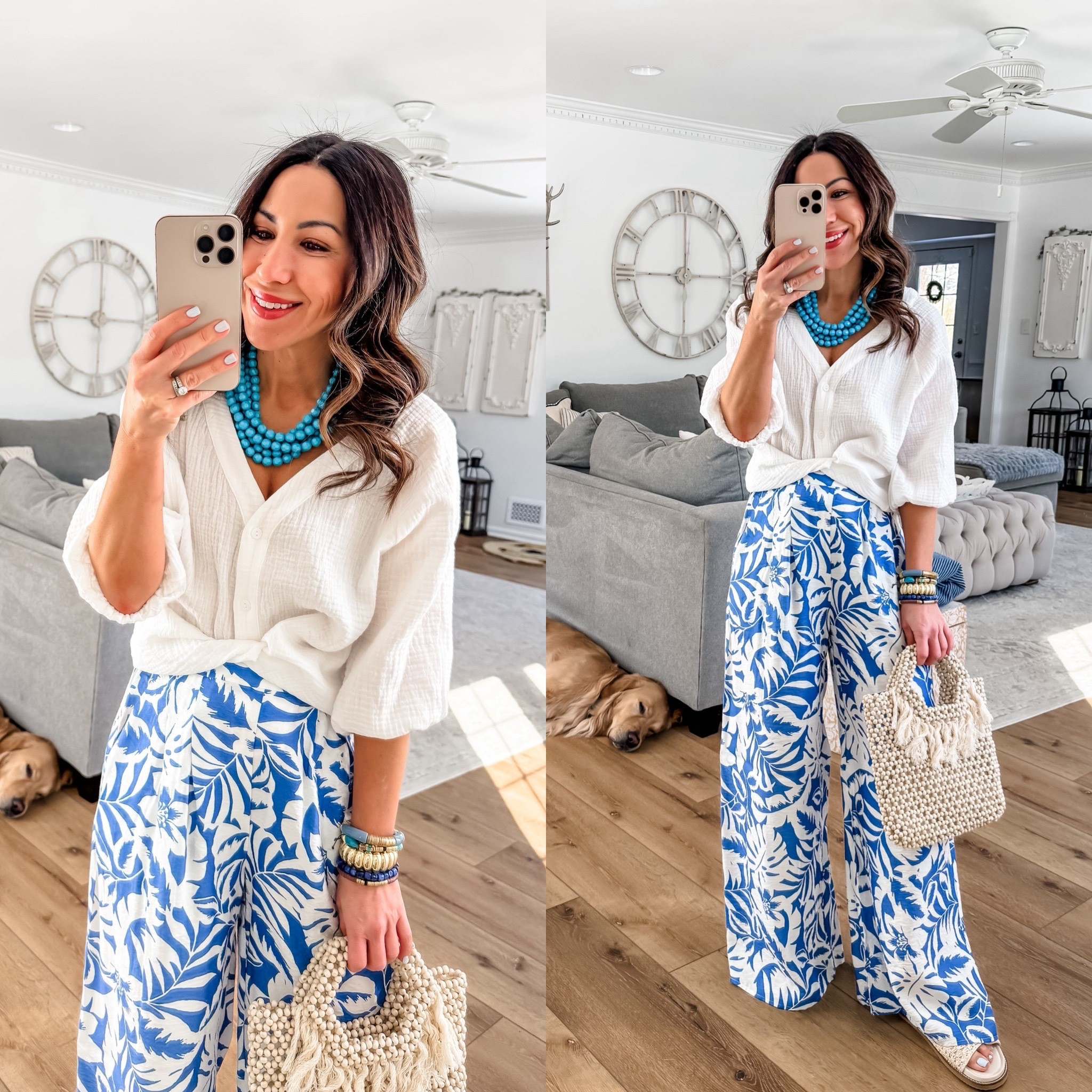 Cupshe codes: TAMMY15 for 15% off $65 or 
Fashion20 for 20% off $135. Bracelets code HOUSEOFLEO20. Small white gauze top. Small pants.  Vacation outfits.





#LTKSaleAlert #LTKOver40