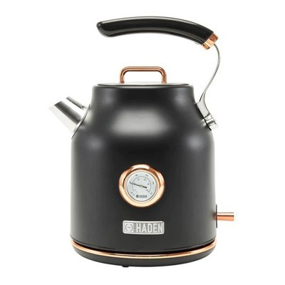 Haden Dorset 1.7 Liter Stainless Steel Electric Kettle, Hot Water Kettle with 360-Degree Base and Auto Shutoff, Black & Copper | Target