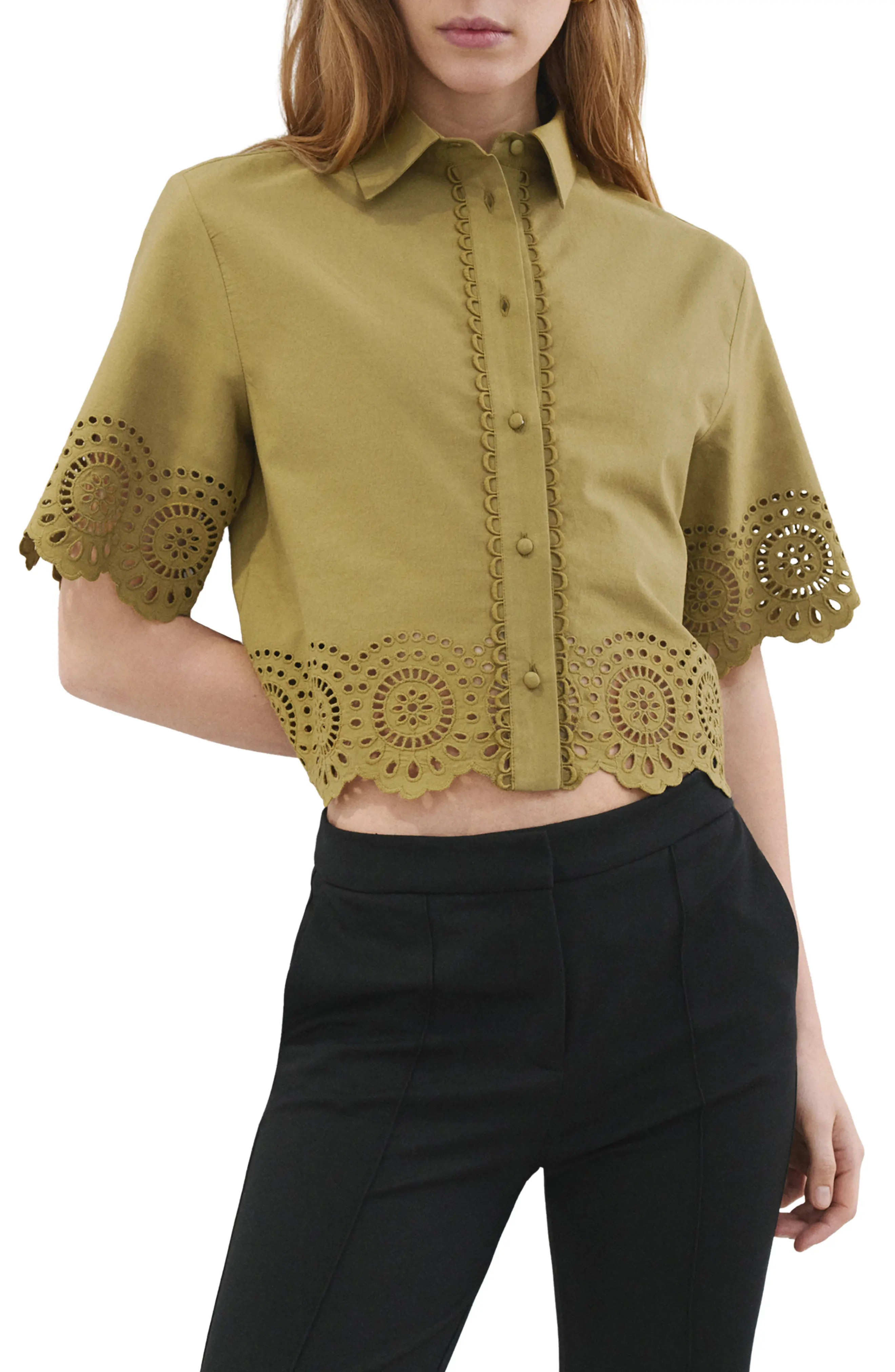 Embroidered Eyelet Shirt (Women) | Nordstrom | Nordstrom