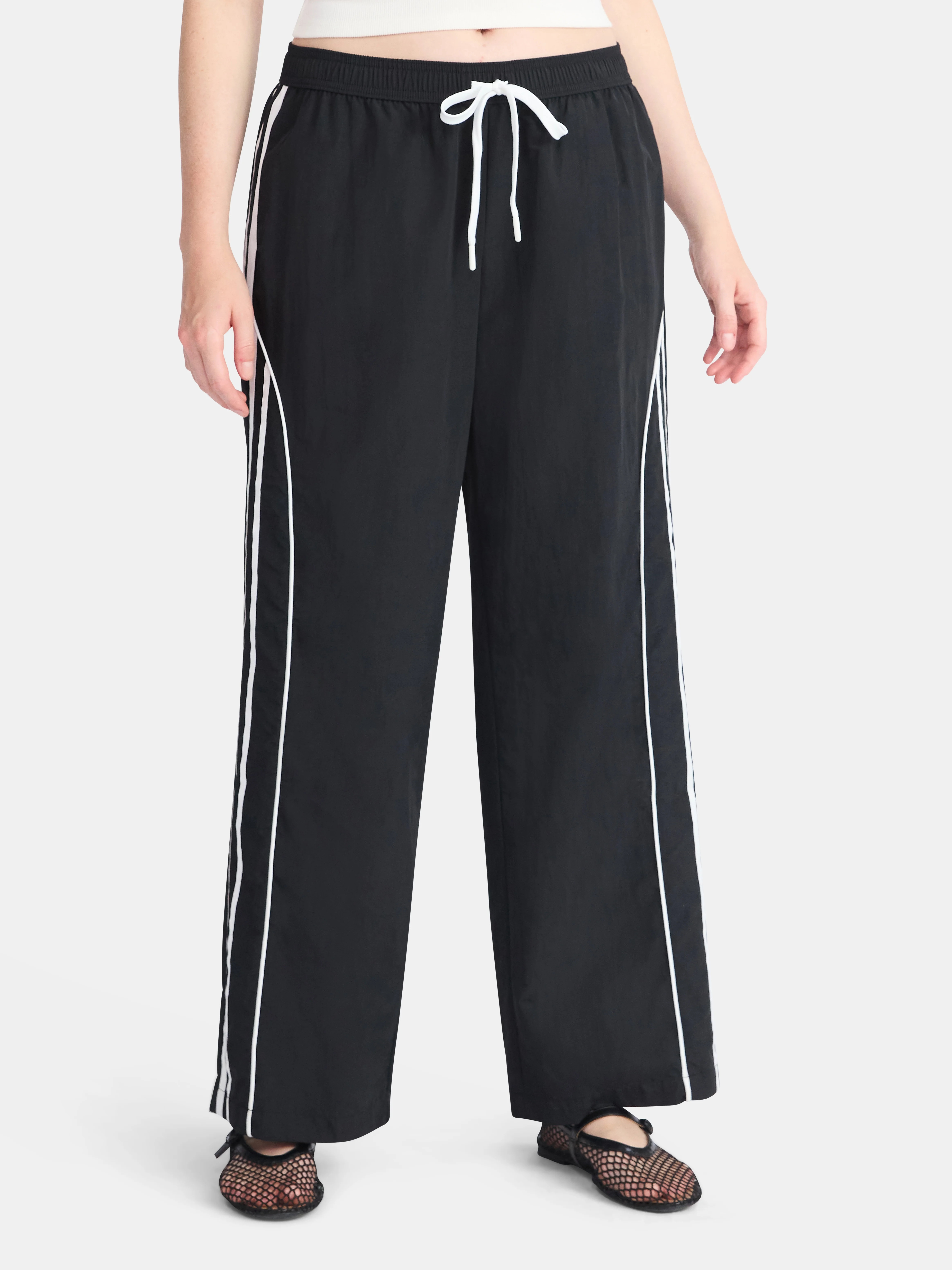 No Boundaries Track Pants with Side Stripes, Women’s | Walmart (US)