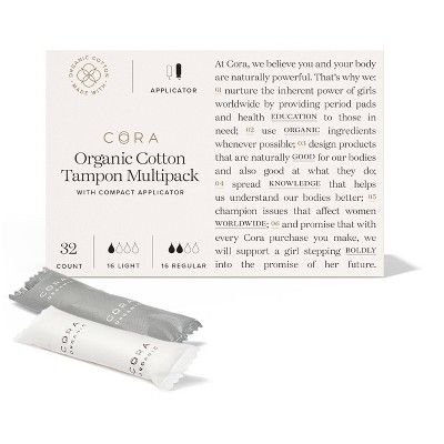 Cora Organics Regular & Light Mix Pack Tampons - 32ct | Target