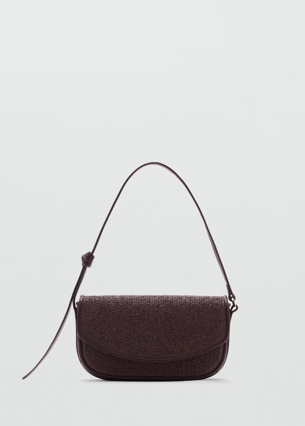 Raffia shoulder bag with flap - Women | MANGO United Kingdom | MANGO (UK)