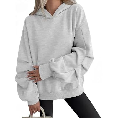 ANRABESS Oversized Hoodies for Women Fleece Sweatshirt | Ruched Long Sleeve Pullover To… | Amazon (US)