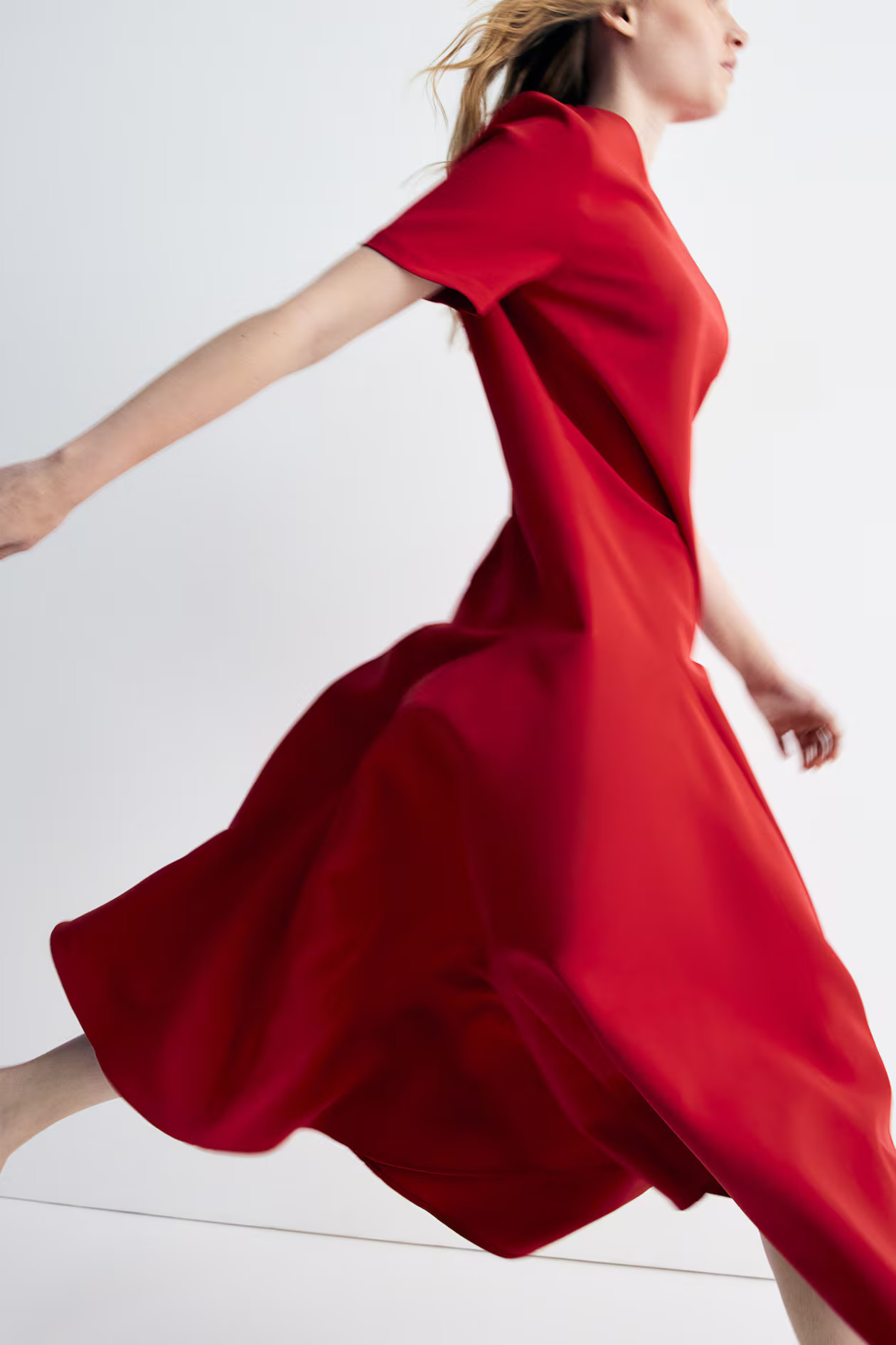 Flared-Skirt Twill Dress | H&M (US + CA)