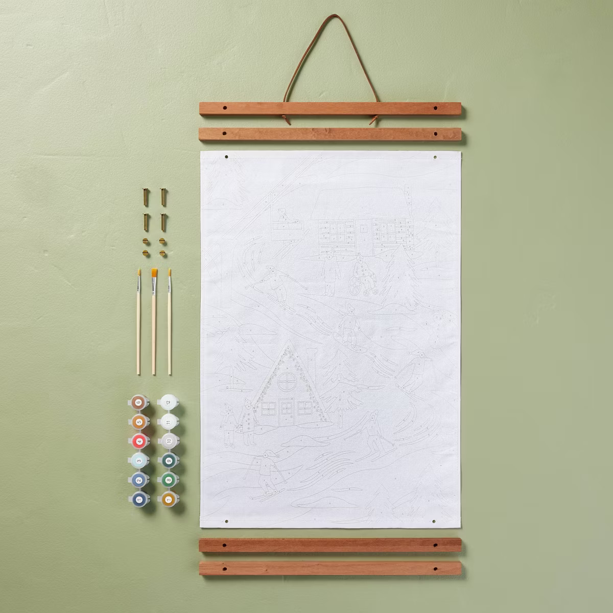 Ski Scene Paint by Numbers Canvas Art Kit - Hearth & Hand™ with Magnolia | Target