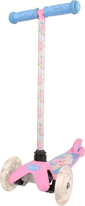 Peppa Pig Self Balancing Kick Scooter with Light Up Wheels, Extra Wide Deck, 3 Wheel Platform, Fo... | Amazon (US)