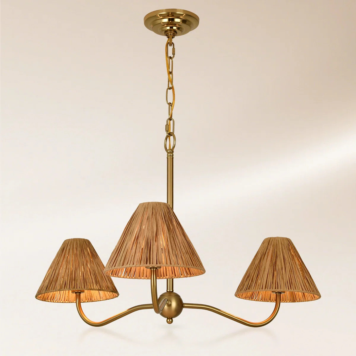 3 Light Brass Chandelier | Wayfair North America
