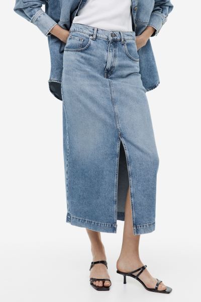 Slit-hem Denim Skirt | H&M (US)