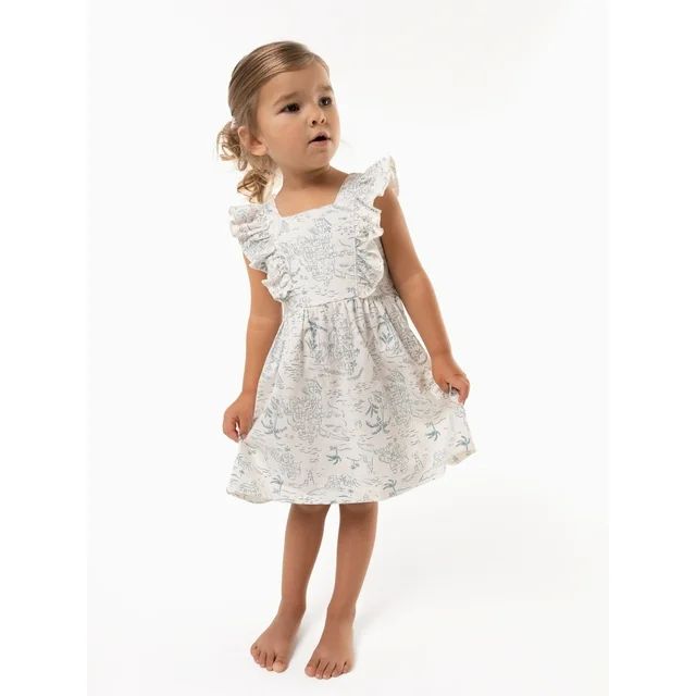 Modern Moments by Gerber Baby and Toddler Girl Ruffle Dress, Sizes 12M-5T - Walmart.com | Walmart (US)