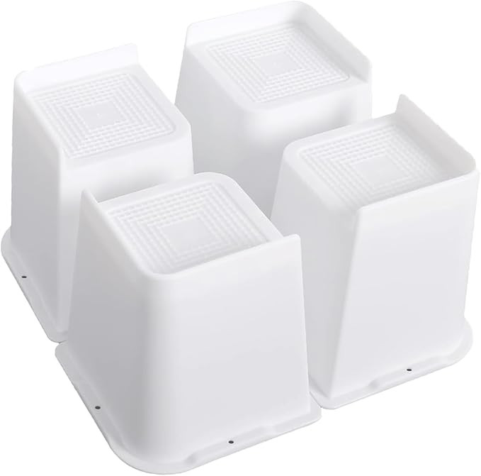 Bed Risers 4 inch,6 inch, 8 inch, Oversized Furniture Risers, Support Up to 6000 Lbs, Lift 6 inch... | Amazon (US)