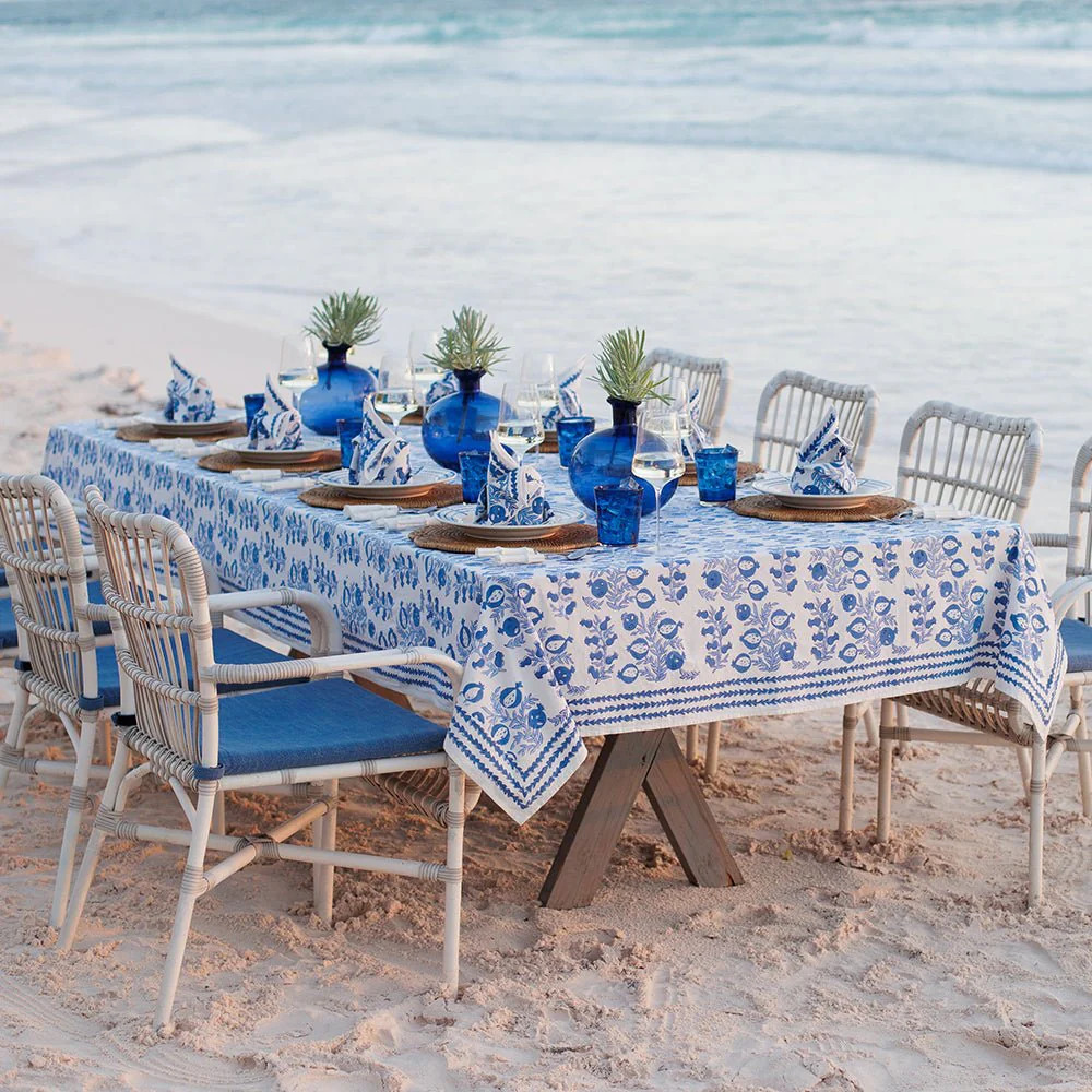 Pom Bells Wedgewood Tablecloth | Pomegranate