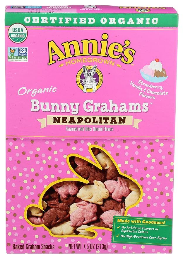 Annie's Organic Bunny Grahams Neapolitan, 7.5 oz Box | Amazon (US)