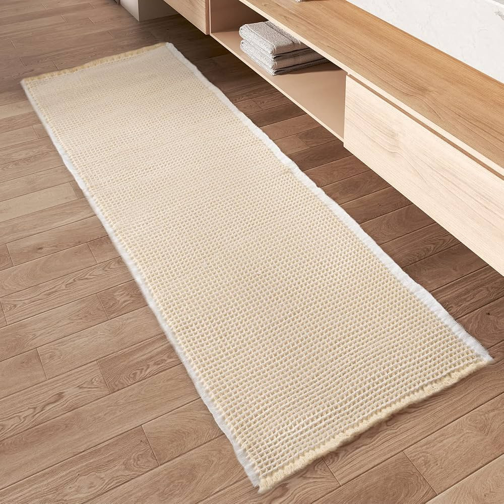Upgraded Waffle Runner Rug, Super Absorbent Non Slip Bath Mats for Bathroom Floor, Machine Washab... | Amazon (US)
