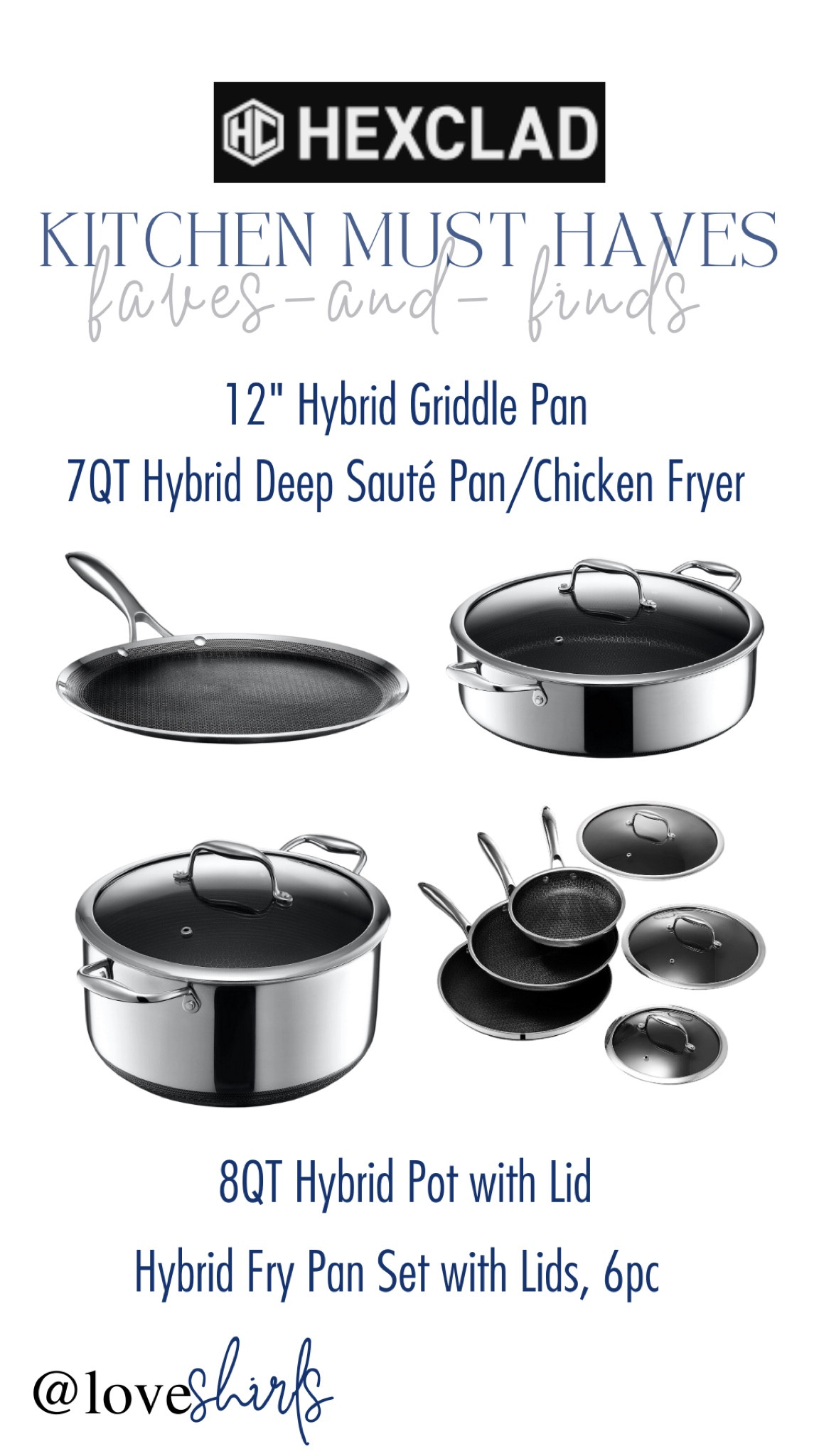 These are my Favorites from Hexclad! Click below to shop! Follow my shop @LoveShirls on the @shop.LTK app to shop this post and get my exclusive app-only content with posts, favs, and finds!!! Thank you so much for stopping by! #liketkit @shop.ltk #hexclad @hexclad

#liketkit #LTKHome #LTKFamily
@shop.ltk

#LTKHome #LTKFamily