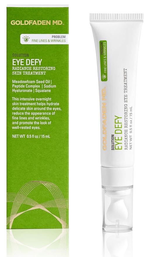 GOLDFADEN MD Eye Defy Radiance Restoring Eye Treatment Meadowfoam Seed Oil Peptide Complex Hyalur... | Amazon (US)