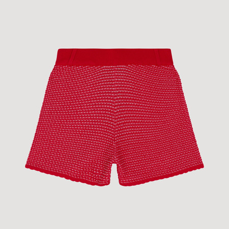 Red Scalloped Shorts | EllandEmm