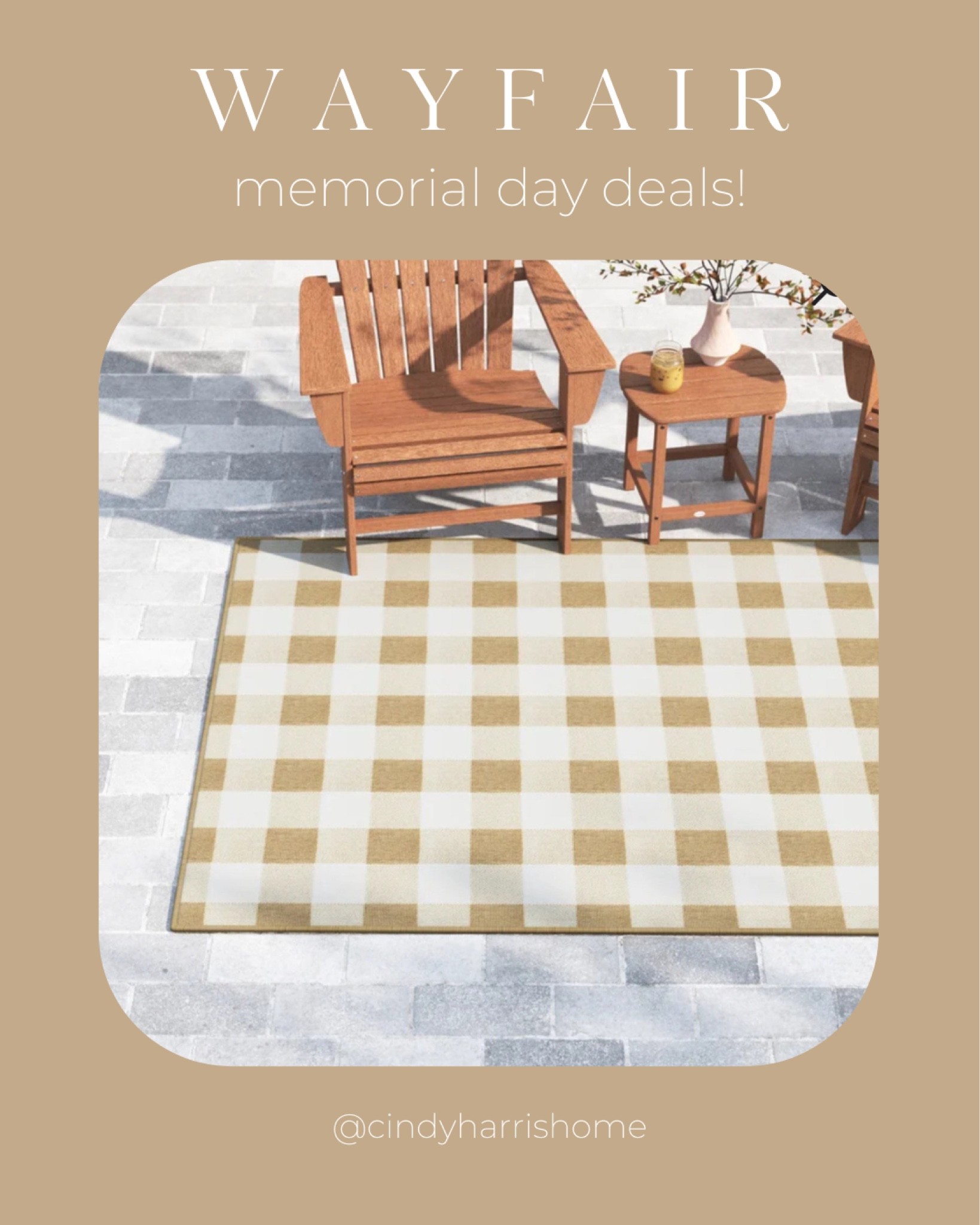 Memorial Day deals on outdoor rugs + furniture from WAYFAIR — ending today! 

PLUS, save an additional 20% on eligible items with code SAVE — check online or in the app! 

#LTKHome #LTKSaleAlert