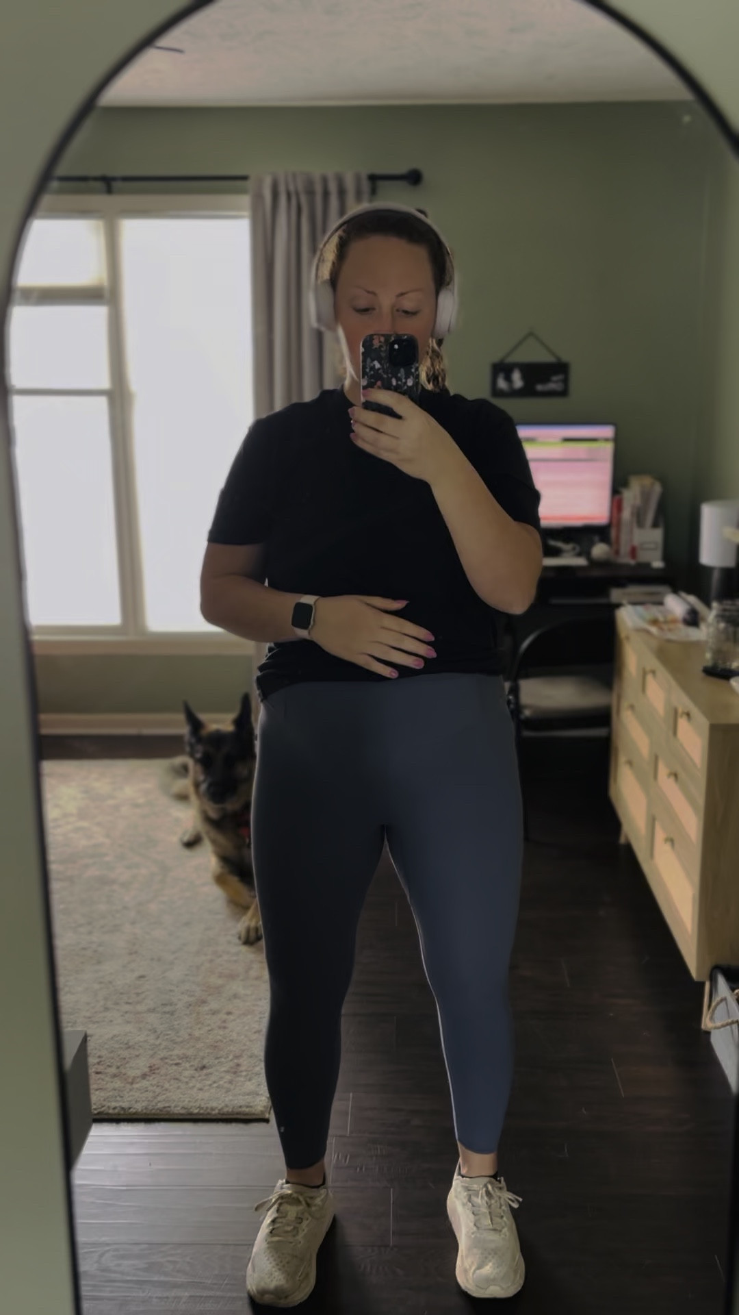 The tried and true non maternity leggings that I’ve been working out in all pregnancy! I am currently 8 months pregnant 🎉

Both linked are extremely similar I use them both religiously. 

#LTKBump #LTKActive #LTKFindsUnder100