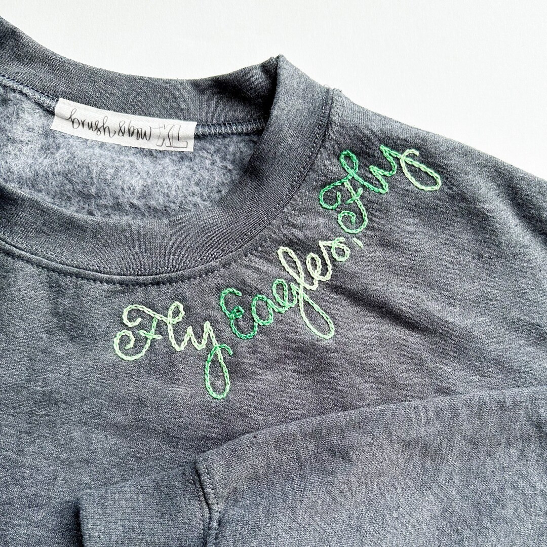 Adult Sweatshirt X Hand Embroidered X the Kirjonta X Custom - Etsy | Etsy (US)