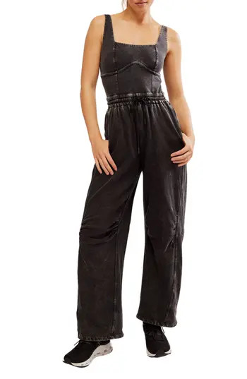 Free People FP Movement Inbound Stretch Cotton Jumpsuit in Black at Nordstrom Rack, Size X-Large | Nordstrom Rack