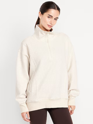Dynamic Fleece Oversized Textured Tunic Sweatshirt | Old Navy (US)