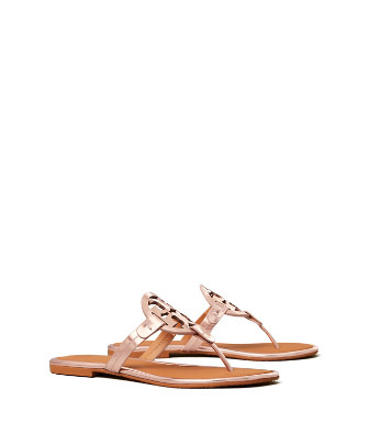 Tory Burch Miller Sandals, Metallic Leather | Tory Burch (US)