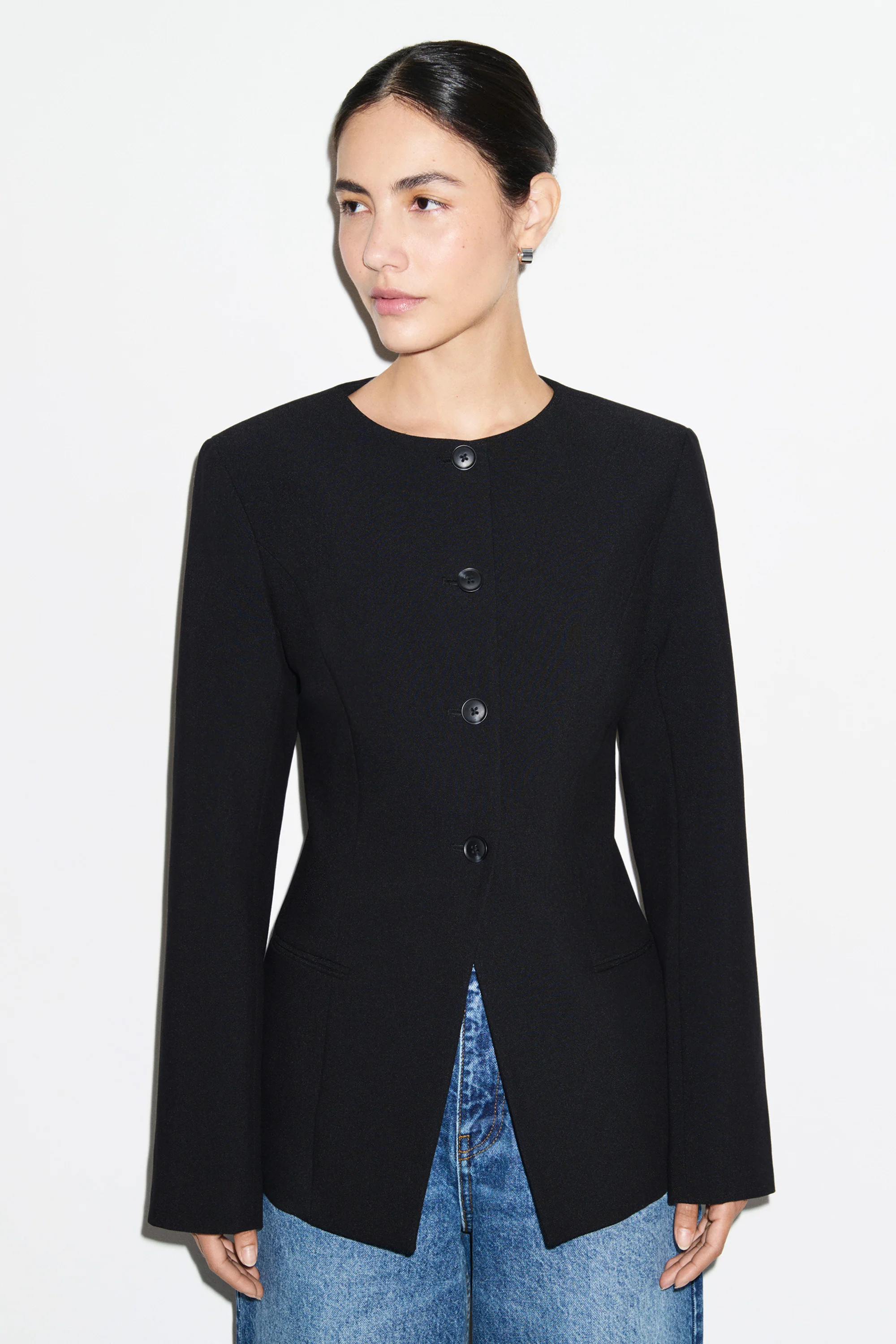 ALIGNE Long Waisted Blazer - Black | Daphne | ALIGNE UK & EU