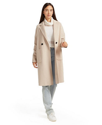Women's Publisher Double Breasted Wool Blend Coat | Macy's