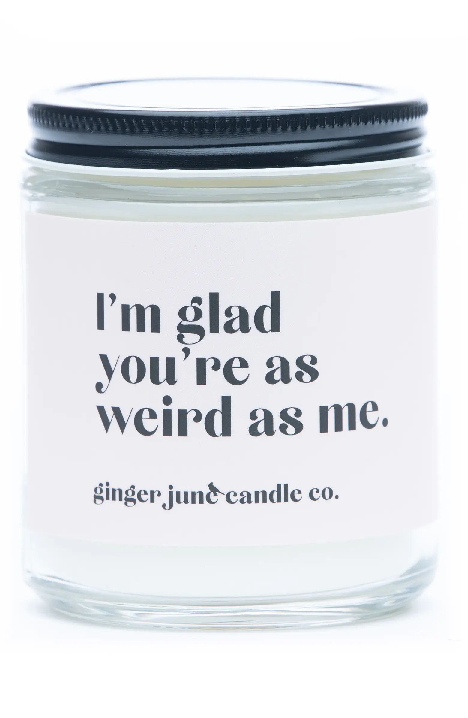 Ginger June Candle Co. Ginger June Candle Co I'm Glad You're as Weird as Me Large Jar Candle | No... | Nordstrom