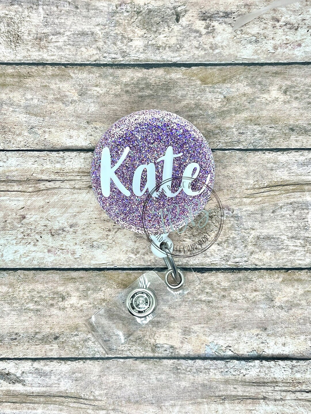 Personalized glitter name - retractable badge reel - badge reel - badge clip - lanyard - carabine... | Etsy (US)