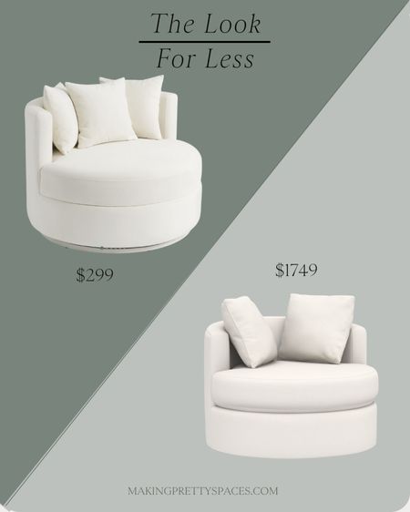 The look for less, swivel chair, accent chair, cream chair, neutral home decor, affordable home decor, interior design, living room, family room 

#LTKstyletip #LTKhome #LTKSeasonal