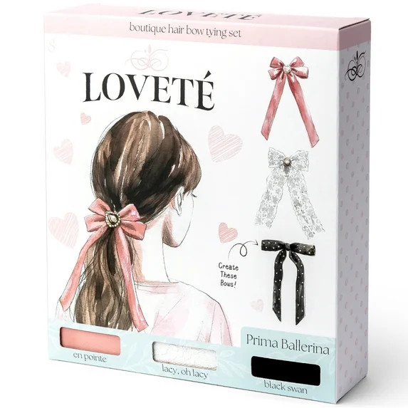Loveté Prima Ballerina Hair Bow Tying Set 3 Count, for Child Ages 8+ | Walmart (US)