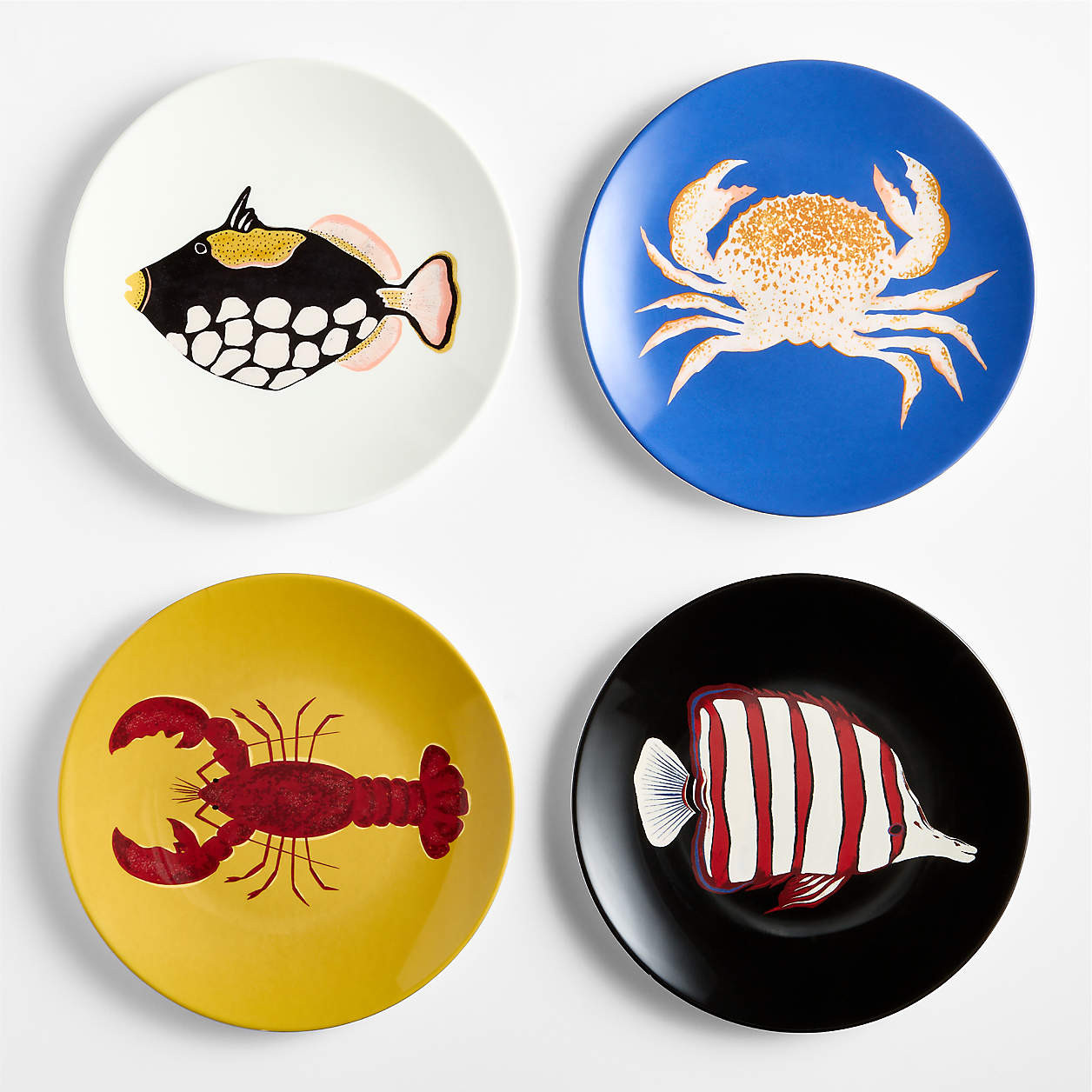 Seaside Melamine Salad Plates, Set of 4 + Reviews | Crate & Barrel | Crate & Barrel