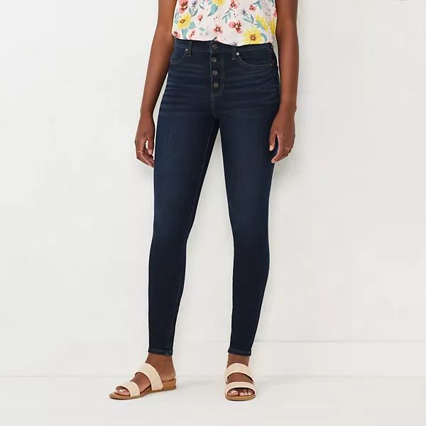Women's LC Lauren Conrad High-Waist Skinny Ankle Jeans | Kohl's