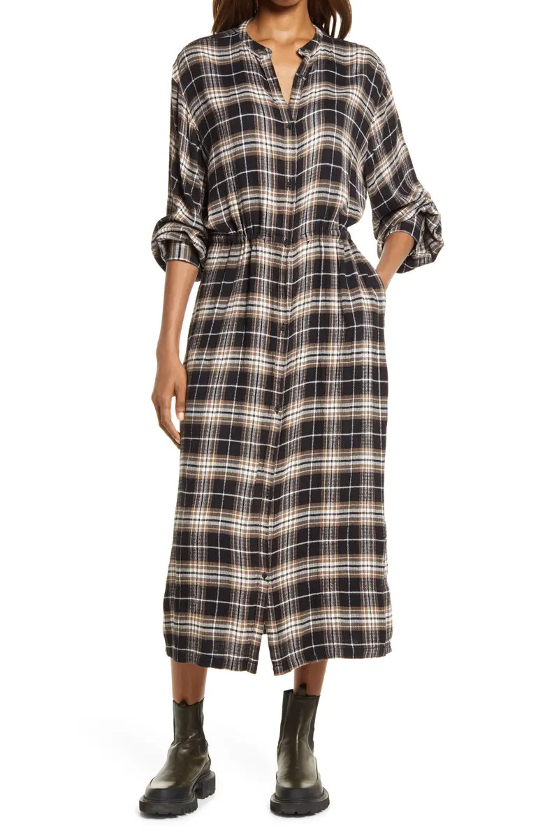 Plaid Long Sleeve Shirtdress | Nordstrom