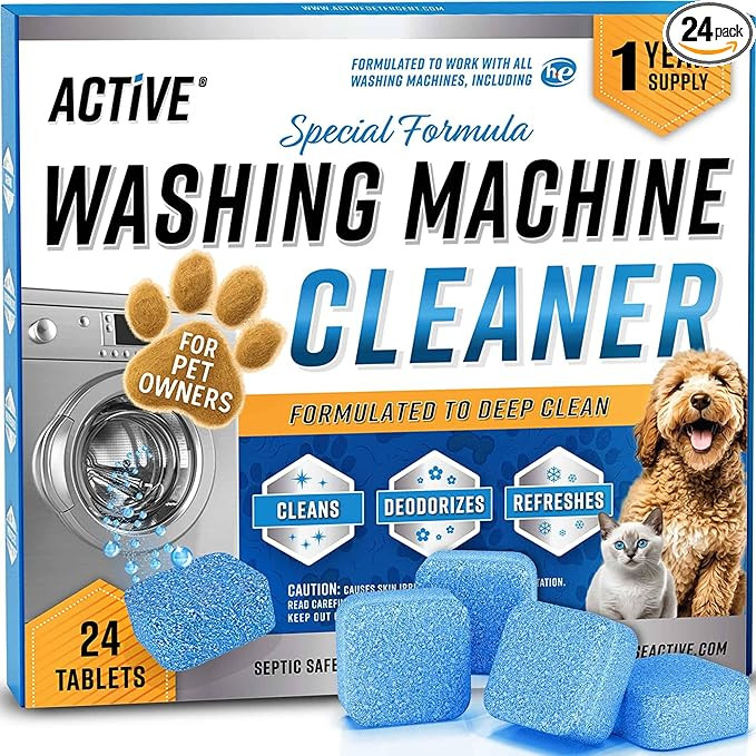ACTIVE Washing Machine Cleaner for Pet Owners Enzymatic Deep Clean Descaler for Cat & Dog Hair, U... | Amazon (US)