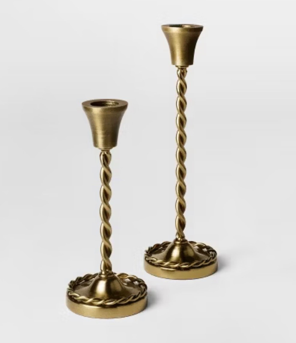 Set of 2 Braided Metal Taper Candle Holder - Threshold™ designed with Studio McGee

#LTKSeasonal #LTKHome #LTKvlog