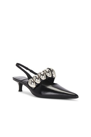 Jeffrey Campbell Persona-SD Slingback in Black Silver from Revolve.com | Revolve Clothing (Global)
