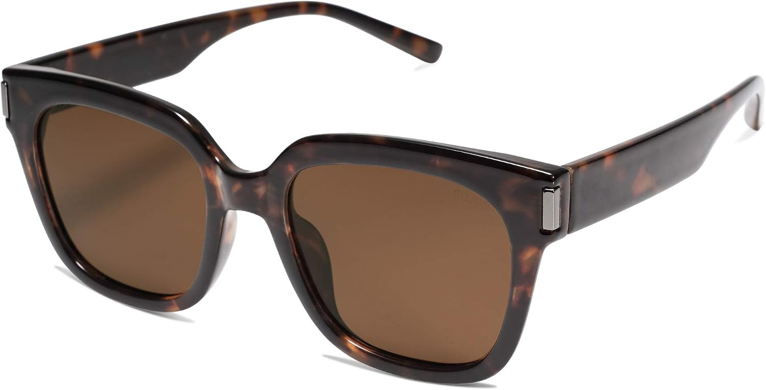 SOJOS Polarized Sunglasses for Women Men Trendy Square Large Sun Glasses SJ2149 | Amazon (US)