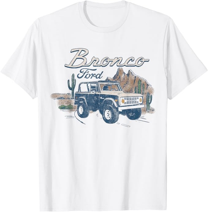 Ford - Bronco SUV Outdoor Desert Landscape T-Shirt | Amazon (US)