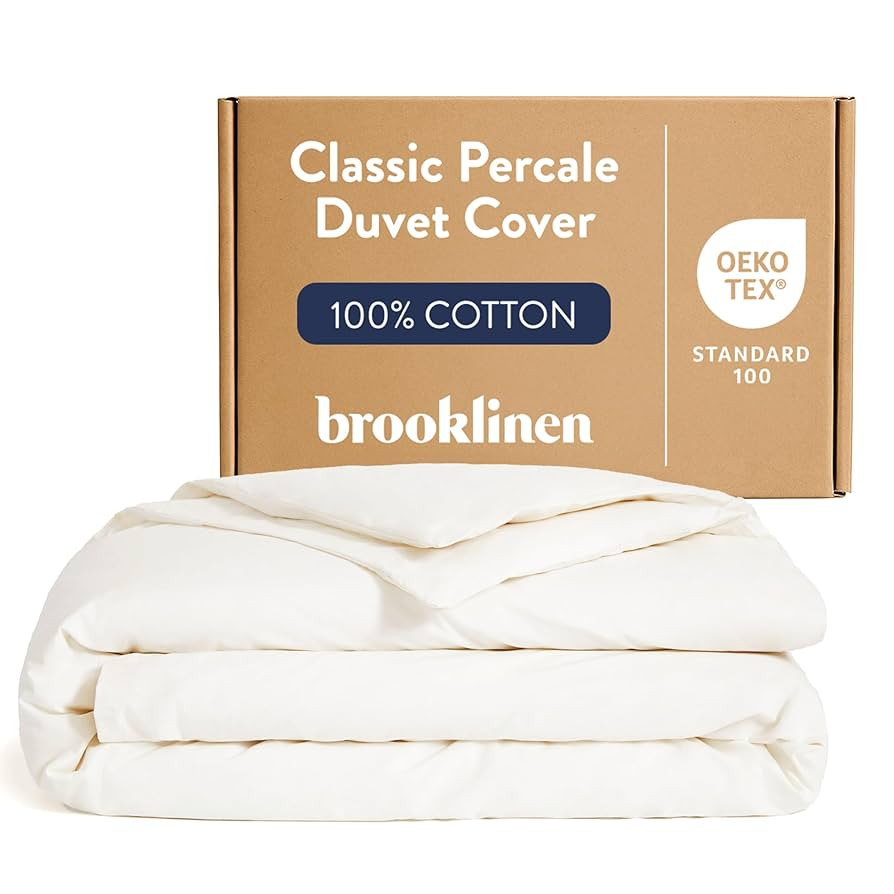 Brooklinen Luxury Percale Duvet Cover – 100% Cotton, Cool, Crisp, Extra-Long Corner Ties, Butto... | Amazon (US)