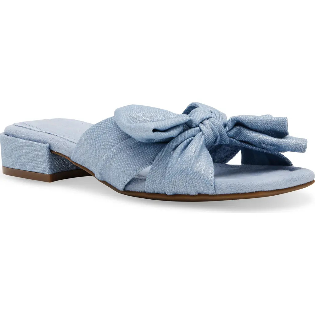Anne Klein Liz Slide Sandal in Denim at Nordstrom, Size 9 | Nordstrom