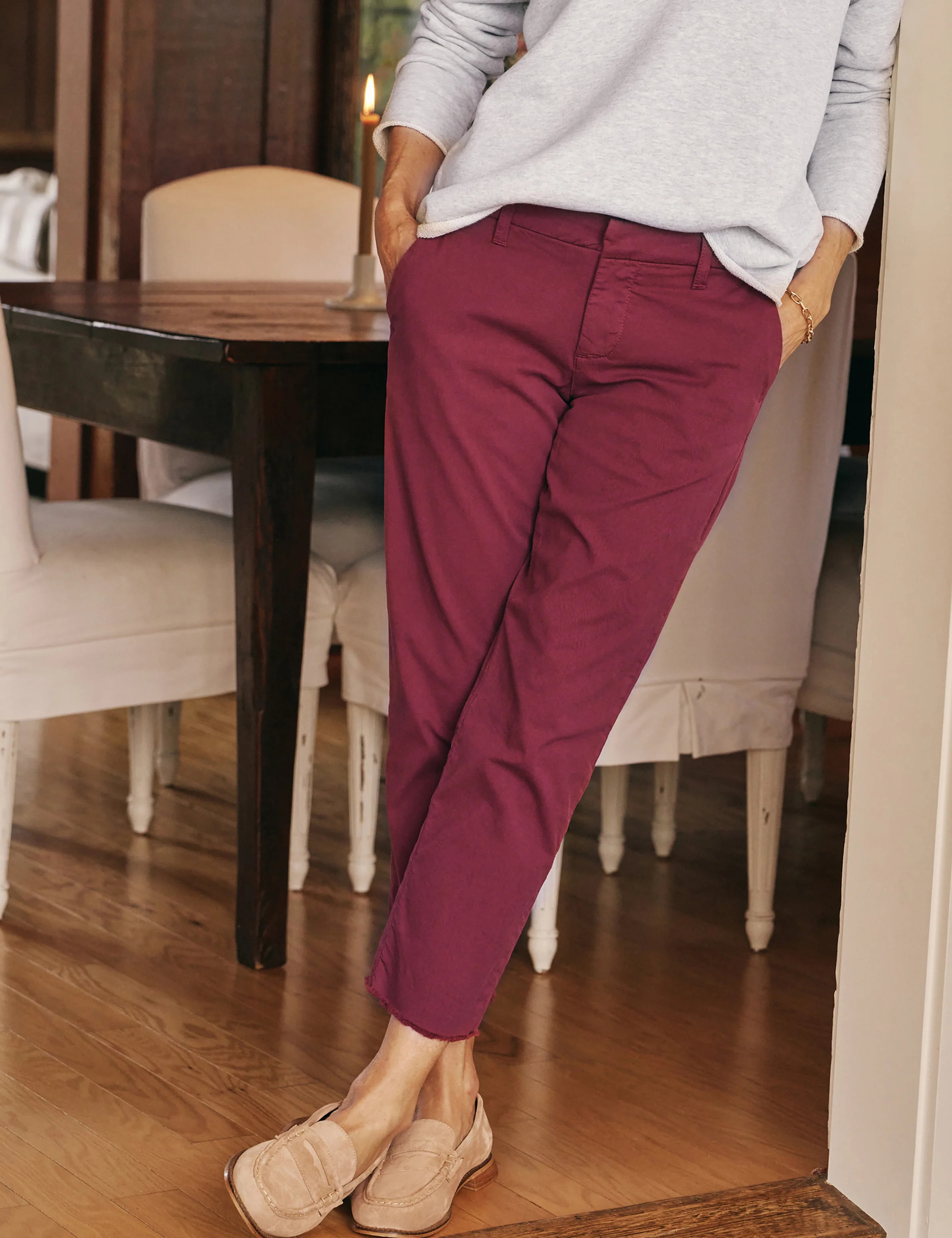 WICKLOW Merlot, Italian Performance Twill | Frank & Eileen