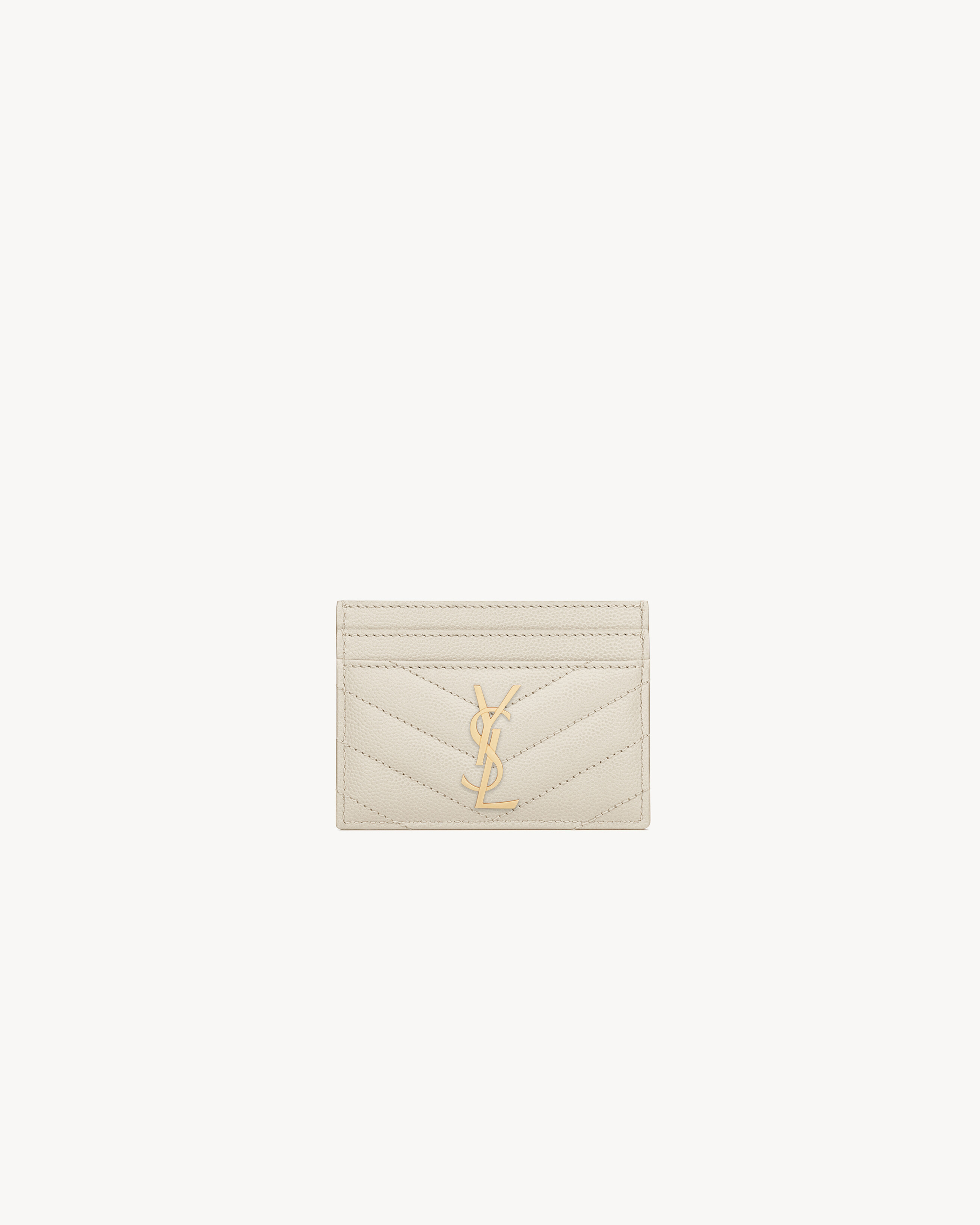 CASSANDRE MATELASSÉ card case in grain de poudre leather | Saint Laurent Inc. (Global)