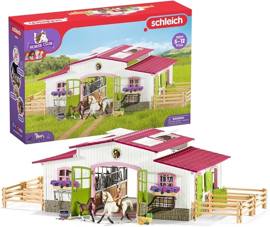 schleich Horse Club — 97-Piece Riding Center Horse Playset, Detailed Horseback Riding Center, H... | Amazon (CA)