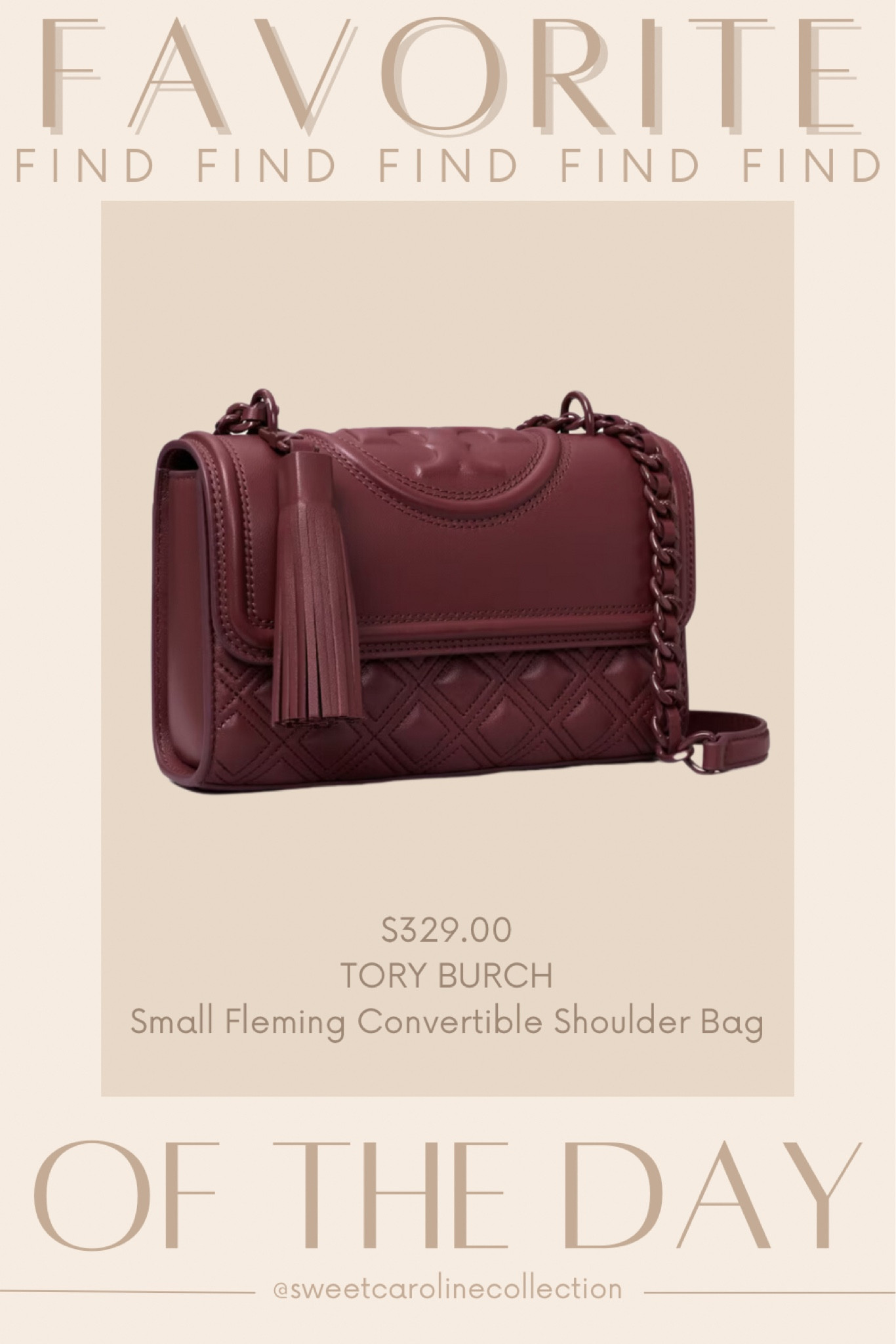 Favorite find of the day 👜

I’m OBSESSED with this burgundy Tory Burch Bag! It’s so pretty and so fun for Fall!

Bag, tote, straw bag, loft, mark and graham, fossil, marks and Spencer, target, mango, beach, Shoes, coach, sandals, target, Tory Burch, revolve, Steve Madden, Amazon, target, a new day, dolce vita, Nordstrom rack, sport sandal, heels, coach, mules, slingbacks, Sam Edelman, travel, summer, beach, Chinese laundry, Nine West, kohls, pink shoes, floral heels, Vince camuto, journee, rack room, Dillards, Nordstrom rack, DSW, Macys, tuckernuck, Nine West, j.crew, coach, Chinese laundry, dolce vita, journee, Bag, purse, coach, bow, shoulder bag, accessories, coachtopia, love, new arrival, best seller, must have, most wanted, designer, loeffler Randall, dsw, musinsa, Amazon, dupe, radley London, affordable, under 300, under 200, under 100, sale, gift idea, gift guide, spring style, summer fashion, shoes, classy, sweet Caroline collection

#LTKfindsunder100 #LTKitbag 

#LTKItBag #LTKStyleTip #LTKSeasonal
