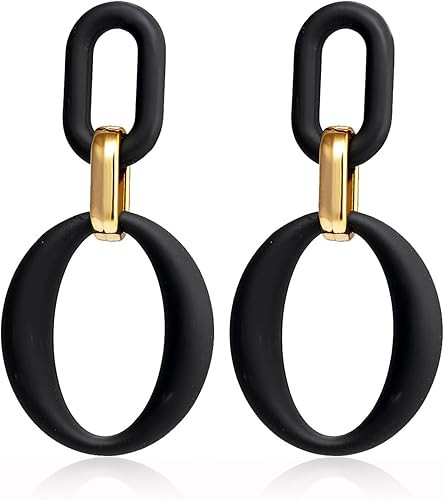 70s Earrings for Women Retro Earrings Acrylic White Earrings for Women Dangle Disco Earrings 70s ... | Amazon (US)