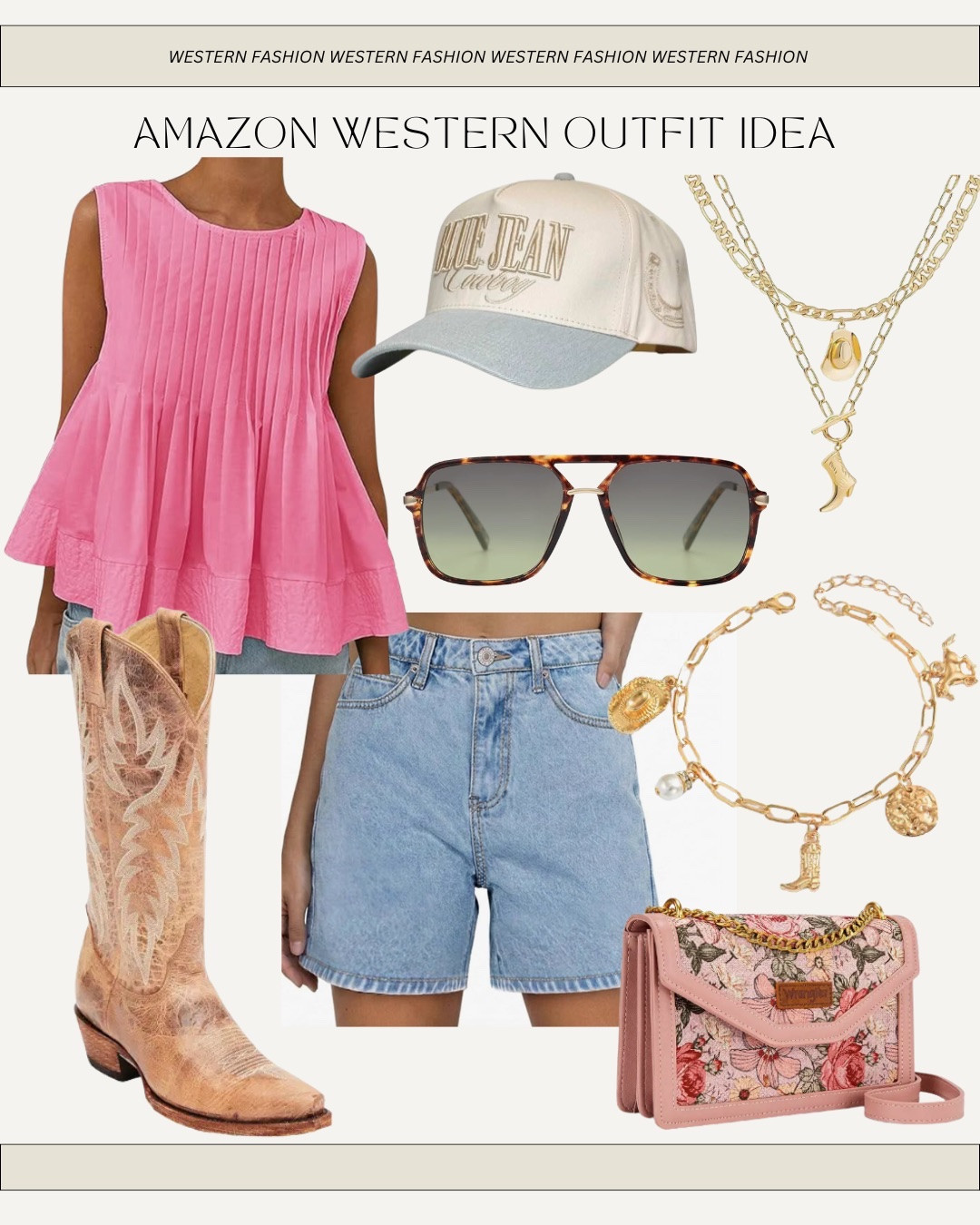 Amazon western outfit ideas, summer outfit idea, country concert, outfit idea, cowgirl boots, casual outfit idea how to style denim shorts

#LTKgrwm #LTKootd